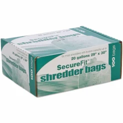AbilityOne 8105013994791, SKILCRAFT Heavy-Duty Shredder Bags, 20 gal Capacity, 100/Box