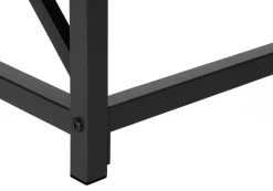 Accent Table, Console, Entryway, Narrow, Sofa, Living Room, Bedroom, Brown Laminate, Black Metal, Contemporary, Modern