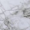 Accent Table, Console, Entryway, Narrow, Sofa, Living Room, Bedroom, White Marble Look Laminate, Black Metal, Contemporary, Modern