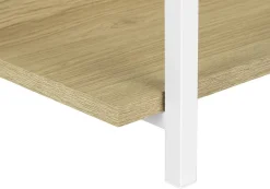 Accent Table, Console, Entryway, Narrow, Sofa, Living Room, Bedroom, Natural Laminate, Black Metal, Contemporary, Modern