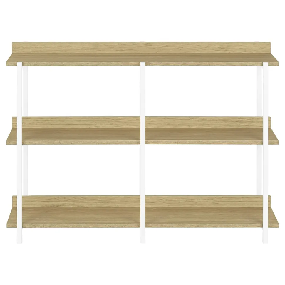 Accent Table, Console, Entryway, Narrow, Sofa, Living Room, Bedroom, Natural Laminate, Black Metal, Contemporary, Modern