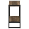 Accent Table, Side, End, Nightstand, Lamp, Living Room, Bedroom, Brown Laminate, Black Metal, Industrial