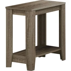 Accent Table, Side, End, Nightstand, Lamp, Living Room, Bedroom, Brown Laminate, Transitional
