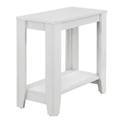 Accent Table, Side, End, Nightstand, Lamp, Living Room, Bedroom, White Laminate, Transitional