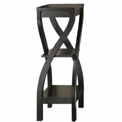 Accent Table, Side, End, Plant Stand, Square, Living Room, Bedroom, Brown Laminate, Contemporary, Modern