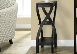 Accent Table, Side, End, Plant Stand, Square, Living Room, Bedroom, Brown Laminate, Contemporary, Modern