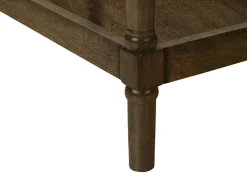 Accent Table, 2 Tier, End, Side Table, Nightstand, Bedroom, Narrow, Lamp, Storage Drawer, Brown Veneer, Traditional