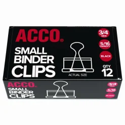 ACCO Binder Clips, Small, 3/4