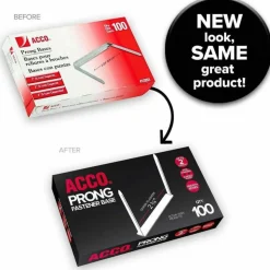 ACCO Economy Prong Fasteners, Base Only, 2" Capacity, Box of 100