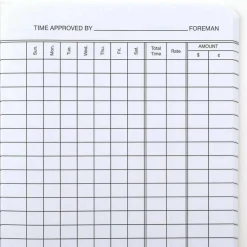 ACCO / Wilson Jones Foreman's Pocket-Size Time Book, 2 Pages Per Week, 6.75" x 4.12"