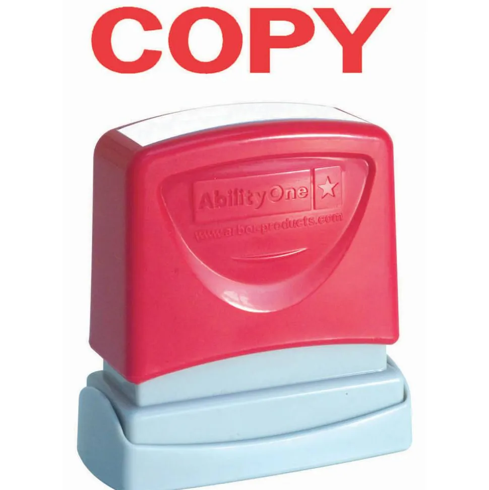 AccuStamp Accu-Stamp Pre-Inked Message Stamp, Copy, Red (AbilityOne 7520-01-207-4108)