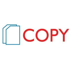 AccuStamp2 Copy Stamp, Shutter Pre-Inked Two-Color Copy Stamp, 1/2" x 1-5/8" Impression, Red/Blue Ink