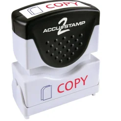 AccuStamp2 Copy Stamp, Shutter Pre-Inked Two-Color Copy Stamp, 1/2