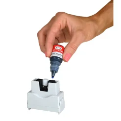 ACCUSTAMP2 Pre-Inked Shutter Stamp, Red/Blue, FOR DEPOSIT ONLY, 1.63 x 0.5