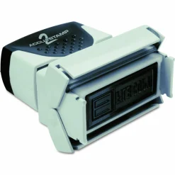 ACCUSTAMP2 Pre-Inked Shutter Stamp, Red, REVISED, 1.63 x 0.5