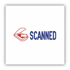 AccuStamp2 Scanned Stamp, Shutter Pre-Inked Two-Color SCANNED Stamp, 1/2