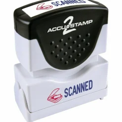 AccuStamp2 Scanned Stamp, Shutter Pre-Inked Two-Color SCANNED Stamp, 1/2