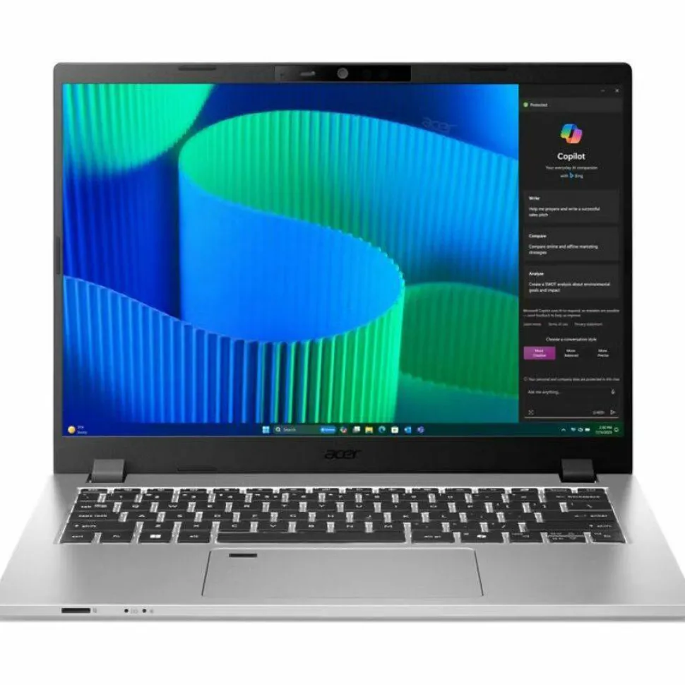 Acer TravelMate P2 14 TMP214-56 TMP214-56-54NF 14" Notebook - WUXGA - 60 Hz - Intel Core 5 120U - 16 GB - 512 GB SSD - English Keyboard - Silver