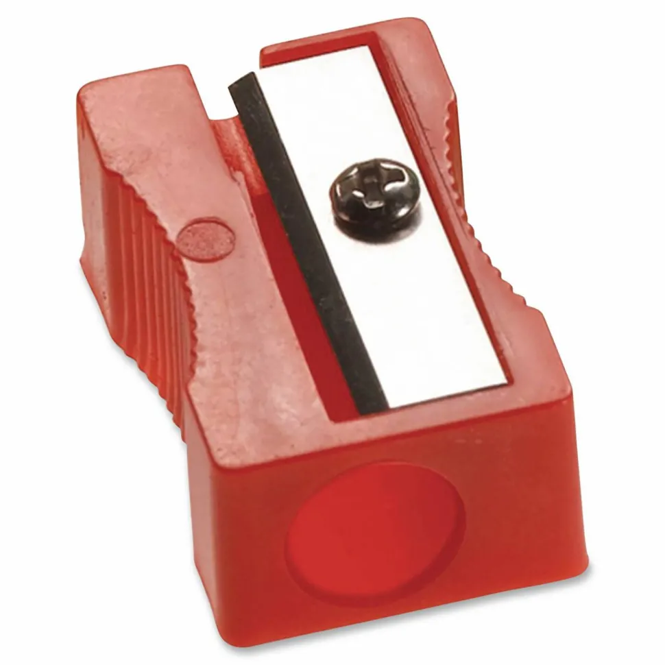 Acme United Plastic Manual Pencil Sharpener, Assorted Colors, Pack Of 24