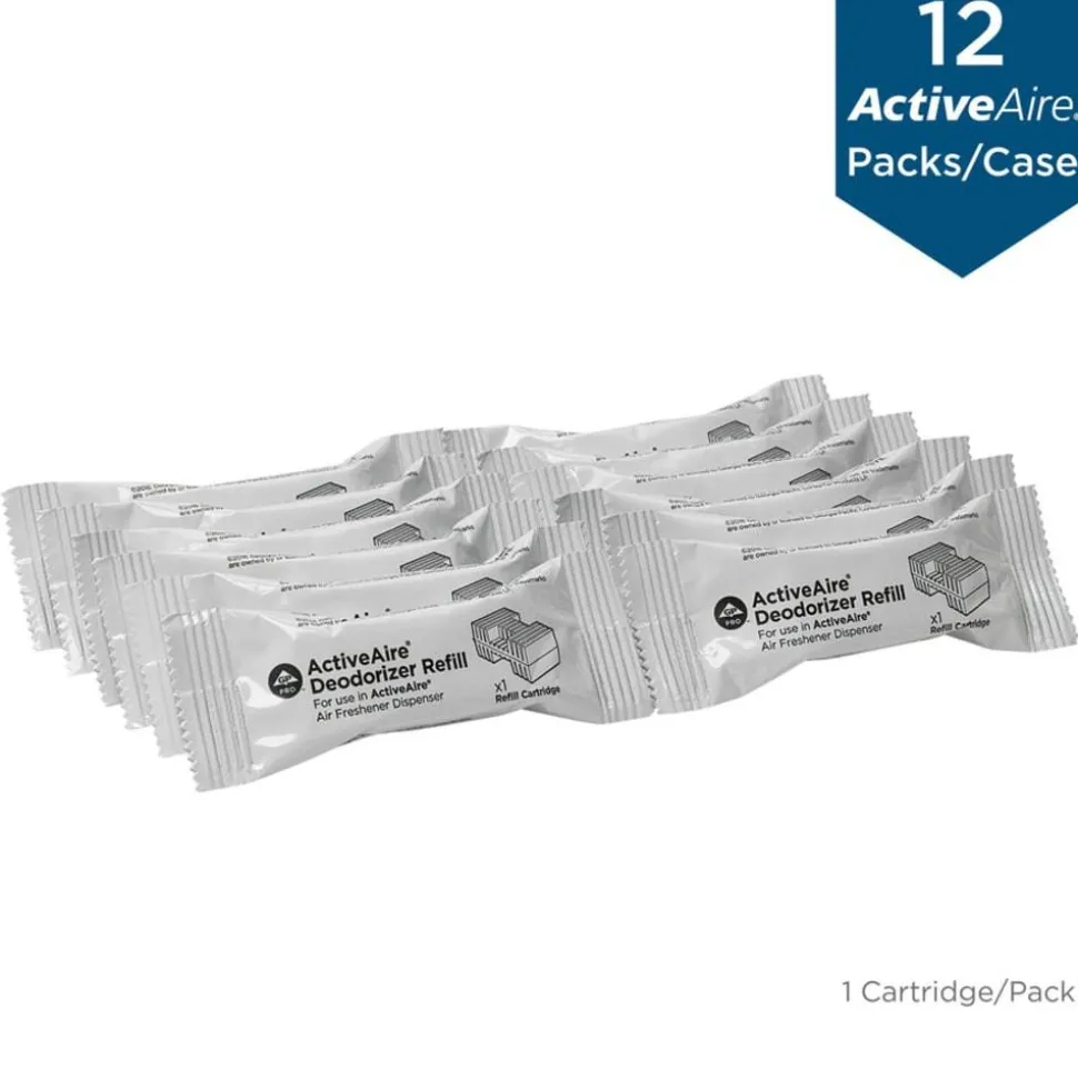 ActiveAire by GP PRO Automated Freshener Dispenser Refill Cartridges, Citrus Scent, 19 Oz, Case Of 12