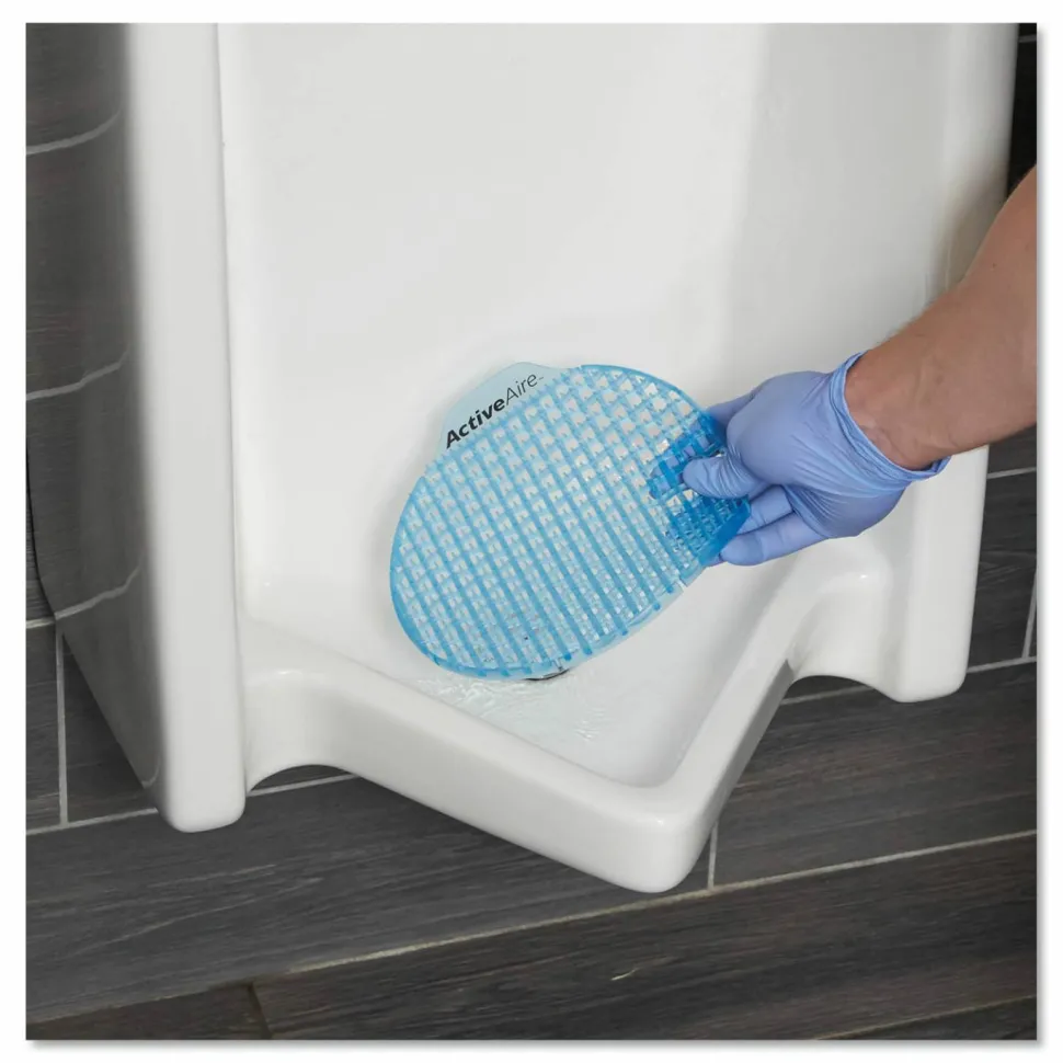 ActiveAire Low Splash Deodorizer Urinal Screen, Coastal Breeze, Pack Of 12
