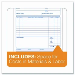 Adams Carbonless Job Work Order Book, 5 9/16