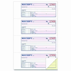 Adams Carbonless 2-Part Money/Rent Receipt Book, 7 5/8