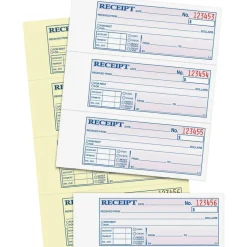 Adams Carbonless 2-Part Money/Rent Receipt Book, 7 5/8