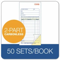 Adams Carbonless 2-Part Sales Book, 3 11/32