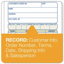 Adams Carbonless 2-Part Sales Book, 3 11/32
