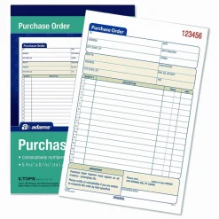 Adams Carbonless Purchase Order Book, 5 9/16