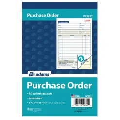 Adams Carbonless Purchase Order Book, 5 9/16