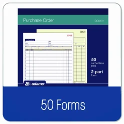 Adams Carbonless Purchase Order Book, 8 3/8