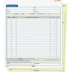 Adams Carbonless Purchase Order Book, 8 3/8