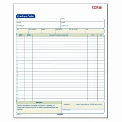 Adams Carbonless Purchase Order Book, 8 3/8
