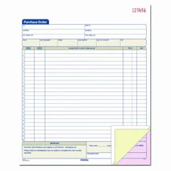 Adams Carbonless Purchase Order Book, 8 3/8