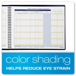 Adams Check Payment And Deposit Register, 8 1/2" x 11", Blue