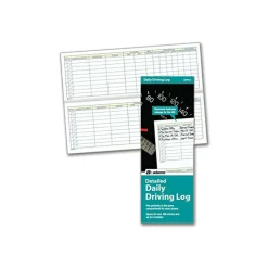 Adams Detailed Daily Driving Log, 9" x 3 1/4", White, 48 Pages (24 Sheets)