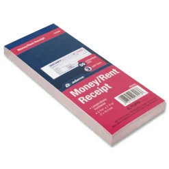 Adams Money/Rent Receipt Books, 7 3/16" x 2 3/4", 3-Part, Carbonless, 50 Set Book
