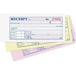 Adams Money/Rent Receipt Books, 7 3/16