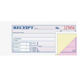 Adams Money/Rent Receipt Books, 7 3/16