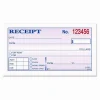 Adams Money/Rent Receipt Book, 5 3/8" x 2 3/4", 2-Part, Carbonless, 50 Set Book