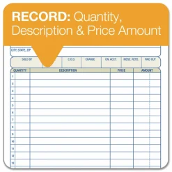Adams Multipart Sales Order Pad, 18 Lines, Two-Part Carbonless, 5.56 x 7.94, 50 Forms Total