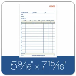 Adams Multipart Sales Order Pad, 18 Lines, Two-Part Carbonless, 5.56 x 7.94, 50 Forms Total