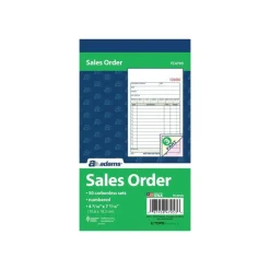 Adams Multipart Sales Order Pad, Three-Part Carbonless, 4.19 x 6.69, 50 Forms Total