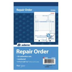 Adams 2-Part Service Repair Book, 5 9/16" x 8 7/16", 50 Sets