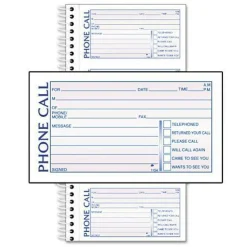 Adams Spiral Bound Phone Message Book, 11