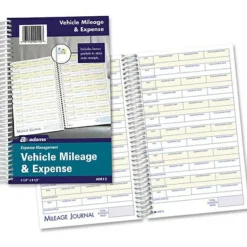 Adams Vehicle Mileage And Expense Book, 5 1/4