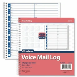Adams Voicemail Log Books, 7 1/2
