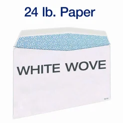 Adams W-2 Gummed Seal Double-Window Envelopes, Commercial Flap, Gummed Closure, 5.63 x 9, White, 24/Pack